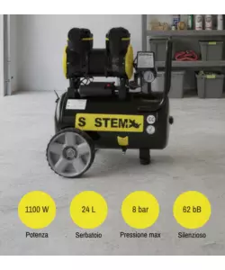COMPRESSORE ARIA SILENZIATO SYSTEM+ 24L