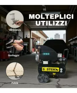 COMPRESSORE ARIA LUBRIFICATO SYSTEM+ 24L 2 HP