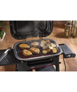 BARBECUE ELETTRICO WEBER "LUMIN COMPACT SMART" NERO CON GRIGLIA 43X28 CM