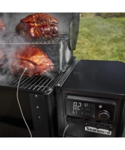 BARBECUE A PELLET WEBER "SEARWOOD XL" NERO CON GRIGLIA 91X45 CM
