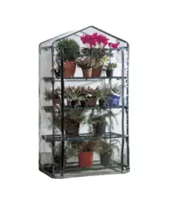 TELO DI RICAMBIO VERDEMAX PER SERRA 4 RIPIANI BIG IN PLASTICA TRASPARENTE 90X50X163 CM