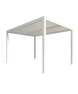 PERGOLA BIOCLIMATICA DA ESTERNO "ARTEMIDE" IN ALLUMINIO BIANCO 3X4 M