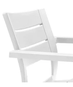 SET 6 SEDIE DA ESTERNO IMPILABILI KETER "JULIE" IN POLIPROPILENE BIANCO EFFETTO LEGNO 61,5X58,5X79 CM