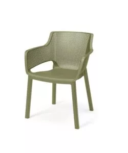 SET 6 SEDIE IMPILABILI KETER "ELISA" IN POLIPROPILENE 2 VERDE, 2 ROSSO, 2 GIALLO 61X54,5X79 CM
