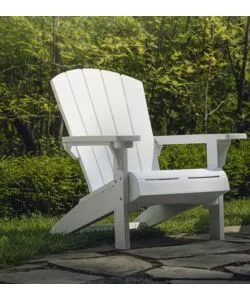 POLTRONA DA ESTERNO KETER "ALPINE ADIRONDACK" IN POLIPROPILENE BIANCO EFFETTO LEGNO 80,5X95,5X93 CM