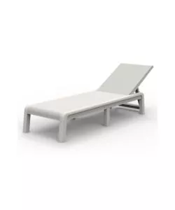 SDRAIO RECLINABILE E RIPIEGABILE KETER "MALLORCA" IN POLIPROPILENE BIANCO 187,5X58X29 CM