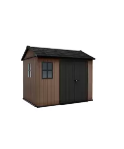 CASETTA DA GIARDINO KETER "NEWTON+ 759/975" IN RESINA MARRONE DOPPIA OPZIONE MONTAGGIO 287X230X246 CM