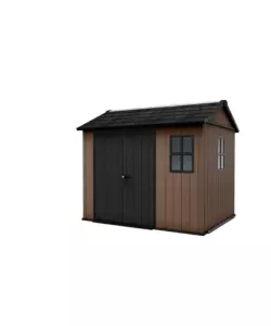 CASETTA DA GIARDINO KETER "NEWTON+ 759/975" IN RESINA MARRONE DOPPIA OPZIONE MONTAGGIO 287X230X246 CM