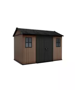 CASETTA DA GIARDINO KETER "NEWTON+ 7511/1175" IN RESINA MARRONE DOPPIA OPZIONE MONTAGGIO 350X230X246 CM