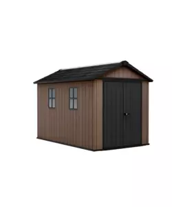 CASETTA DA GIARDINO KETER "NEWTON+ 7511/1175" IN RESINA MARRONE DOPPIA OPZIONE MONTAGGIO 350X230X246 CM