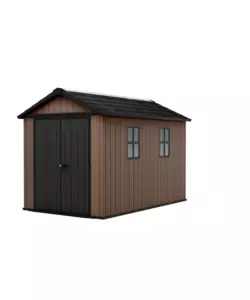 CASETTA DA GIARDINO KETER "NEWTON+ 7511/1175" IN RESINA MARRONE DOPPIA OPZIONE MONTAGGIO 350X230X246 CM