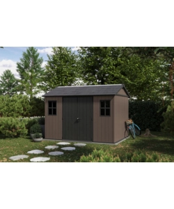 CASETTA DA GIARDINO KETER "NEWTON+ 7511/1175" IN RESINA MARRONE DOPPIA OPZIONE MONTAGGIO 350X230X246 CM