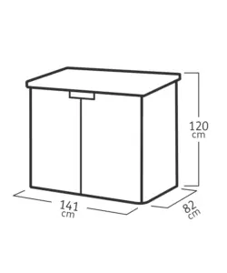 COPRIBIDONE O PORTATTREZZI KETER "STORE IT OUT DARWIN" IN RESINA MARRONE 141X82X120 CM