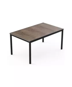 TAVOLO DA ESTERNO KETER "PORTO 160" IN METALLO GRAFITE E PIANO EFFETTO LEGNO FRASSINO 159X95X75 CM