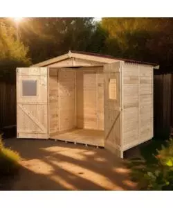 CASETTA IN LEGNO DA GIARDINO HABRITA "EDEN" IN ABETE ROSSO MASSICCIO 270X187X210 CM