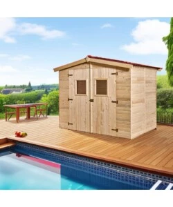 CASETTA IN LEGNO DA GIARDINO HABRITA "EDEN" IN ABETE ROSSO MASSICCIO 270X187X210 CM
