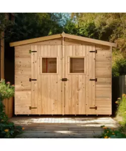 CASETTA IN LEGNO DA GIARDINO HABRITA "EDEN" IN ABETE ROSSO MASSICCIO 270X187X210 CM