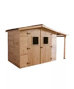 CASETTA IN LEGNO DA GIARDINO HABRITA "EDEN" IN ABETE ROSSO MASSICCIO 370X187X210 CM