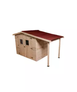 CASETTA IN LEGNO DA GIARDINO HABRITA "EDEN" IN ABETE ROSSO MASSICCIO 370X187X210 CM