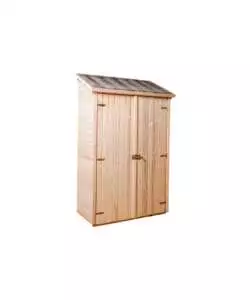 CASETTA IN LEGNO DA GIARDINO HABRITA "EDEN" IN ABETE ROSSO MASSICCIO E 3 RIPIANI 132X65X206 CM