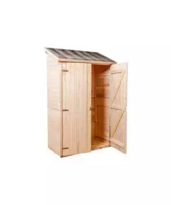 CASETTA IN LEGNO DA GIARDINO HABRITA "EDEN" IN ABETE ROSSO MASSICCIO E 3 RIPIANI 132X65X206 CM