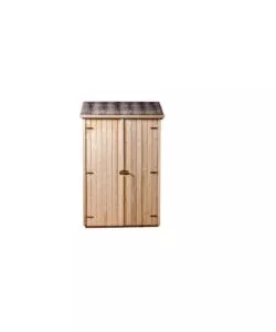 CASETTA IN LEGNO DA GIARDINO HABRITA "EDEN" IN ABETE ROSSO MASSICCIO E 3 RIPIANI 132X65X206 CM