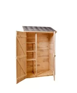 CASETTA IN LEGNO DA GIARDINO HABRITA "EDEN" IN ABETE ROSSO MASSICCIO E 3 RIPIANI 132X65X206 CM