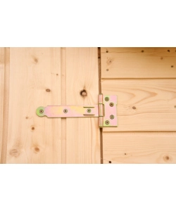 CASETTA IN LEGNO DA GIARDINO HABRITA "EDEN" IN ABETE ROSSO MASSICCIO E 3 RIPIANI 132X65X206 CM