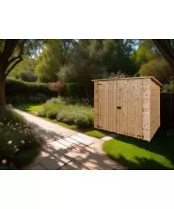 CASETTA IN LEGNO DA GIARDINO HABRITA "EDEN" IN ABETE ROSSO MASSICCIO 220X125X162 CM
