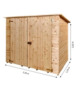 CASETTA IN LEGNO DA GIARDINO HABRITA "EDEN" IN ABETE ROSSO MASSICCIO 220X125X162 CM