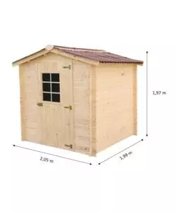 CASETTA IN LEGNO DA GIARDINO HABRITA "ALBON" 205X199X197 CM