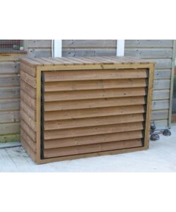 COPRI CLIMATIZZATORE HABRITA "CC 1306" IN LEGNO TERMO TRATTATO E VENEZIANE MOBILI 132X58X98 CM