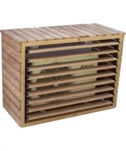 COPRI CLIMATIZZATORE HABRITA "CC 1306" IN LEGNO TERMO TRATTATO E VENEZIANE MOBILI 132X58X98 CM