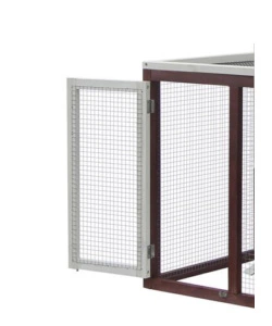 POLLAIO PER GALLINE IN LEGNO HABRITA "PO 1206" ROSSO SCURO E BIANCO 122X63X92 CM