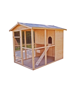 CASETTA POLLAIO PER GALLINE IN LEGNO HABRITA "PO 1624" 175X268X204 CM