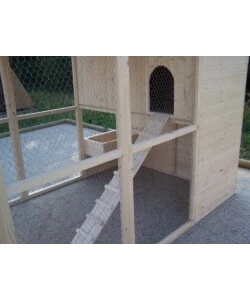 CASETTA POLLAIO PER GALLINE IN LEGNO HABRITA "PO 1624" 175X268X204 CM