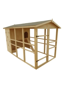 CASETTA POLLAIO PER GALLINE IN LEGNO "PO 1632" 175X348X204 CM