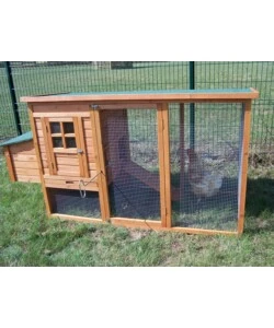 CASETTA POLLAIO PER GALLINE IN LEGNO HABRITA "PO 2070" 198X75X103 CM