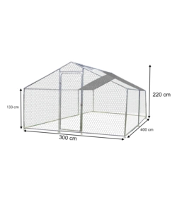 RECINTO PER ANIMALI HABRITA "ENC 3040 25 GJM" IN ACCIAIO ZINCATO 300X400X220 CM