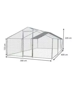 RECINTO PER ANIMALI HABRITA "ENC 3060 32 GJM" IN ACCIAIO ZINCATO 300X600X220 CM