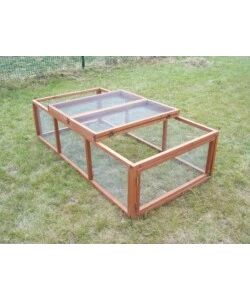 CONIGLIERA DA ESTERNO IN LEGNO HABRITA "CL 1809" IN PINO 180X90X48 CM