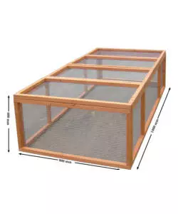 CONIGLIERA DA ESTERNO IN LEGNO HABRITA "CL 1809" IN PINO 180X90X48 CM