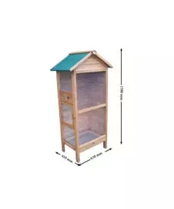 VOLIERA DA ESTERNO IN LEGNO HABRITA "PO H 775" 77X55X158 CM