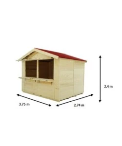 CHIOSCO IN LEGNO DA ESTERNO HABRITA "SYLVA 3624" 375x274x240 CM