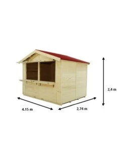 CHIOSCO IN LEGNO DA ESTERNO HABRITA "SYLVA 4024" 415X274X240 CM