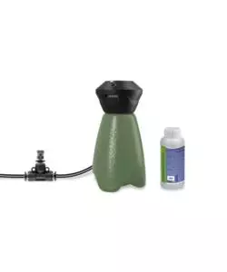 KIT GEYSER NEBULIZZATORE ANTIZANZARE A BATTERIA STOCKER 2L 2,5 BAR 3,6V 2,5AH CON TUBO DIFFUSORE DA 10 M E DISABITUANTE FLORIFENS 100 ML
