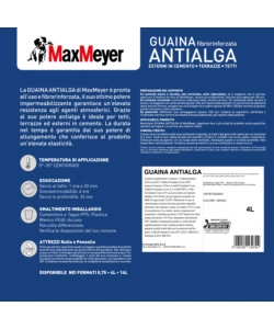 PITTURA GUAINA ANTIALGA PLUS MAX MEYER GRIGIO 4 LT