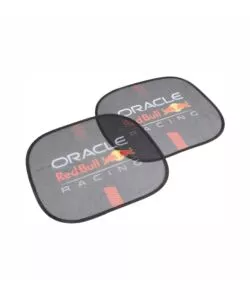 COPPIA TENDINE LATERALI AUTO REDBULL "POWERBAR" NERO E ROSSO