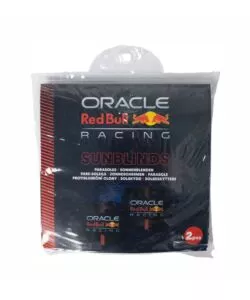 COPPIA TENDINE LATERALI AUTO REDBULL "POWERBAR" NERO E ROSSO