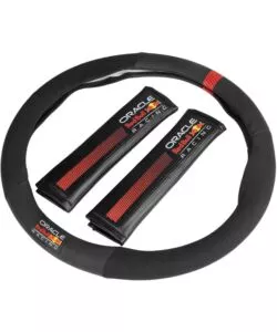 KIT COPRIVOLANTE E PASSACINTURA REDBULL " POWERBAR"  NERO E ROSSO